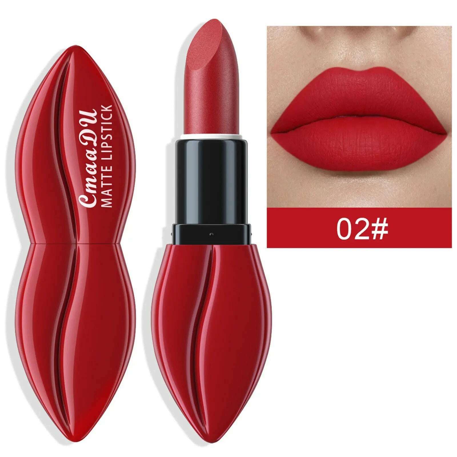 KIMLUD, 10 Colors Waterproof Big Mouth Nude Matte Lipsticks Long Lasting Lip Stick Not Fading Sexy Red Velvet Lipstick Makeup Cosmetic, KIMLUD Womens Clothes