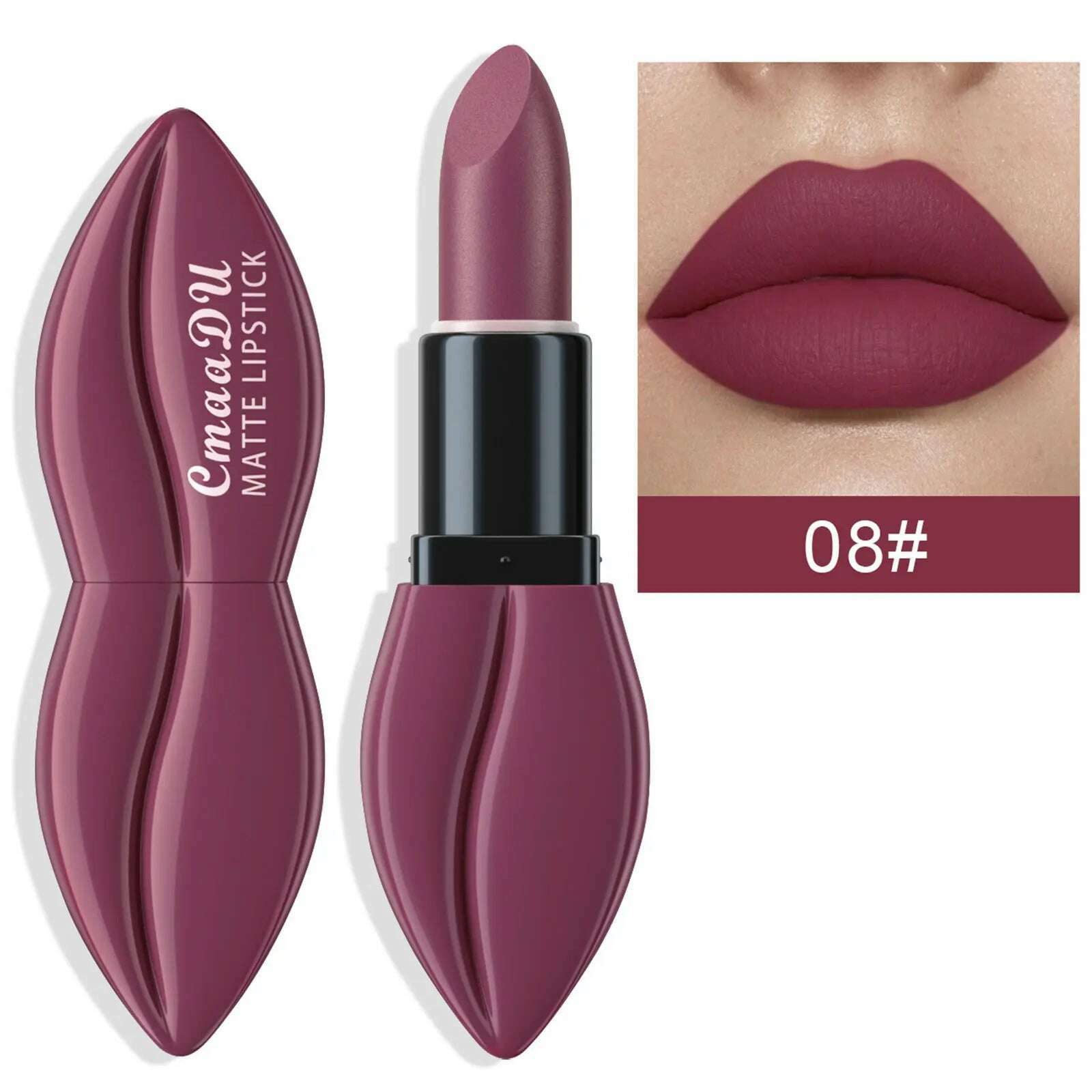 KIMLUD, 10 Colors Waterproof Big Mouth Nude Matte Lipsticks Long Lasting Lip Stick Not Fading Sexy Red Velvet Lipstick Makeup Cosmetic, KIMLUD Womens Clothes