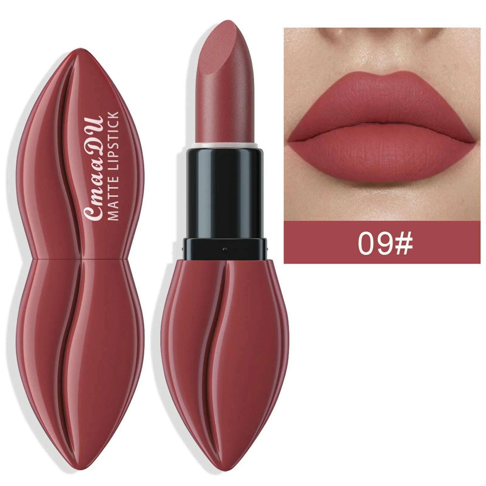 KIMLUD, 10 Colors Waterproof Big Mouth Nude Matte Lipsticks Long Lasting Lip Stick Not Fading Sexy Red Velvet Lipstick Makeup Cosmetic, KIMLUD Womens Clothes