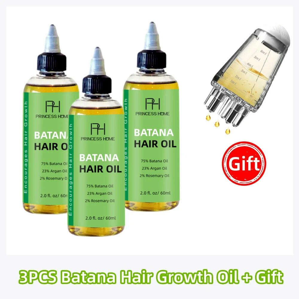 KIMLUD, 100% pure batana oil batana butter hair Growth oil Thickening Repairing Nourishing Rosemary Oil, 3pcs batana oil, KIMLUD APPAREL - Womens Clothes