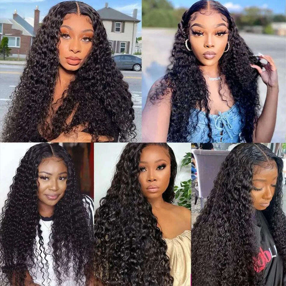 100% Unprocessed Malaysian Remy Human Hair Weave Extensions Curly Deep Wave Hair Bundles cheveux humain 12A Water Wave Bundles - KIMLUD