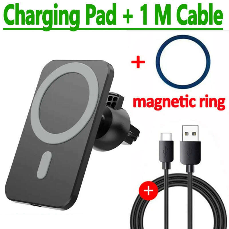 100W Fast Car Wireless Chargers Magnetic Car Air Vent Phone Holder for iPhone 13 14 15 Pro Max Samsung Macsafe Charging Station - KIMLUD