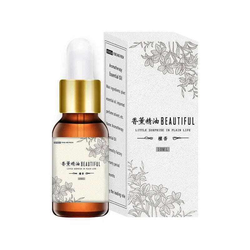 10ML Bergamot Clove Pure Essential Oil Sandalwood Patchouli Green Tea Diffused Aromatic Oil Fruity Cherry Mango Blueberry Aroma - KIMLUD