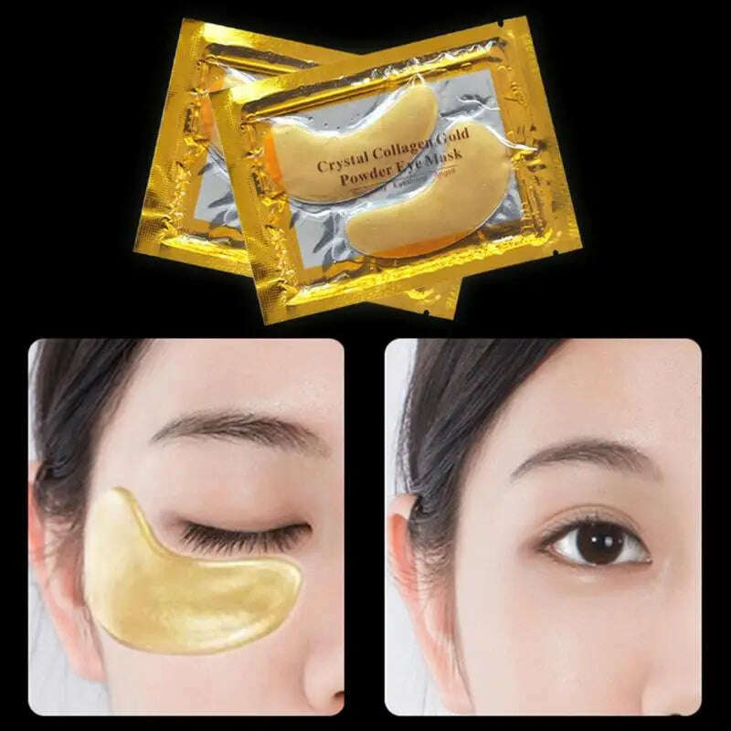 KIMLUD, 10pcs Crystal Collagen Gold Powder Eye Mask Anti-Aging Dark Circles Acne Beauty Patches For Eye Skin Care Korean Cosmetics, KIMLUD Womens Clothes