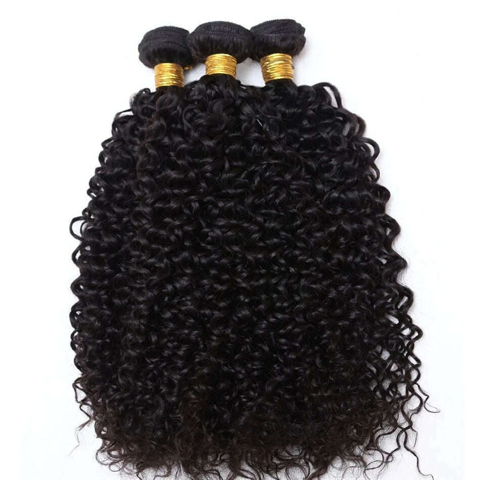 12A Brazilian Wet and Wavy Bundles Virgin Human Hair Weave 4 Bundle Deals Afro Kinky Curly Hair Extension Cheveux Humain Bundles - KIMLUD