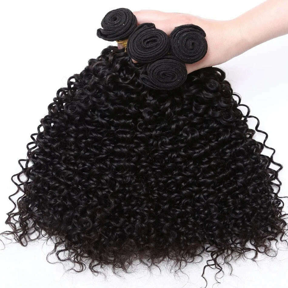 12A Brazilian Wet and Wavy Bundles Virgin Human Hair Weave 4 Bundle Deals Afro Kinky Curly Hair Extension Cheveux Humain Bundles - KIMLUD