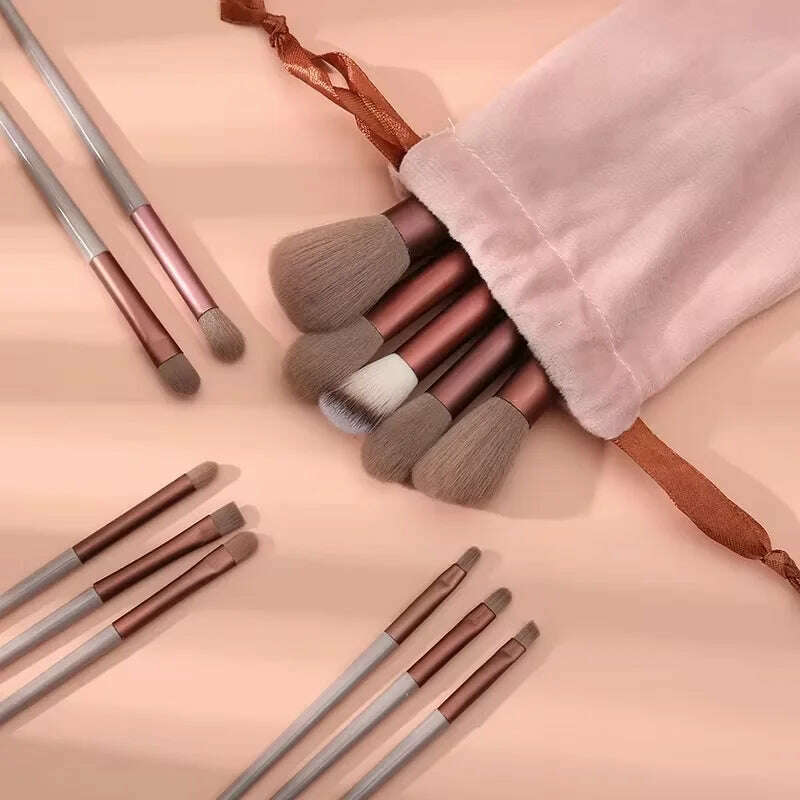 13 PCS Colorful Makeup Brush Set Eyeshadow Foundation Complete Makeup Brushes Eyeshadow Blush Beauty Softening Makeup Tools - KIMLUD