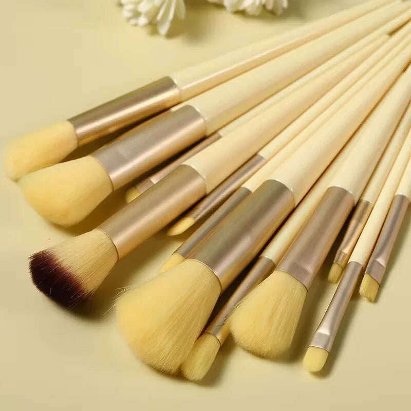 13 PCS Colorful Makeup Brush Set Eyeshadow Foundation Complete Makeup Brushes Eyeshadow Blush Beauty Softening Makeup Tools - KIMLUD