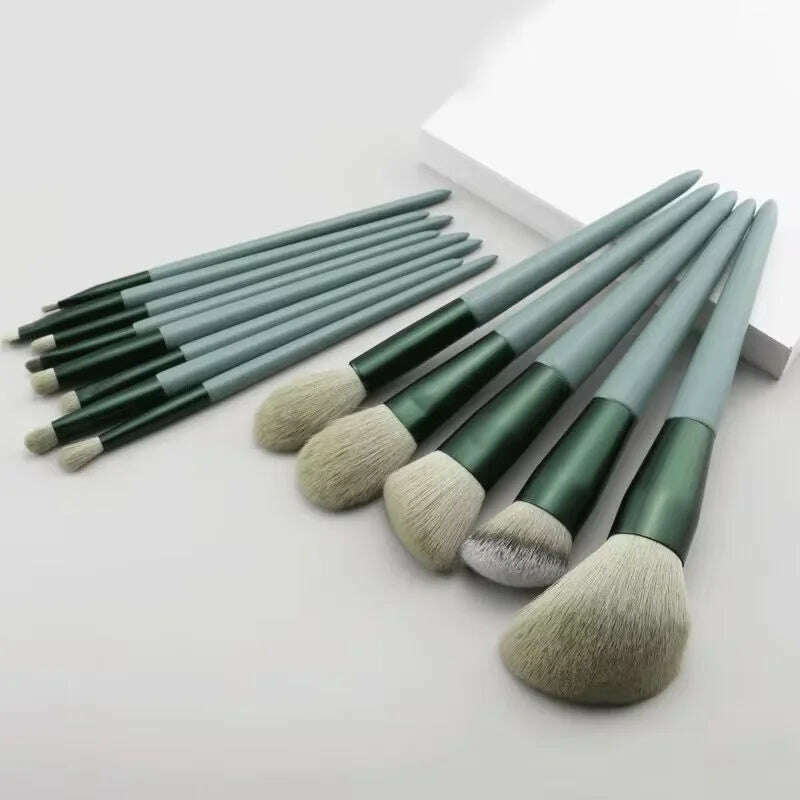 13 PCS Colorful Makeup Brush Set Eyeshadow Foundation Complete Makeup Brushes Eyeshadow Blush Beauty Softening Makeup Tools - KIMLUD