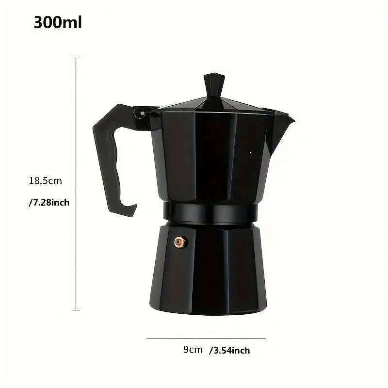 KIMLUD, 150/300/450ml Moka Pot Stovetop Camping Manual Cuban Coffee Maker Manual Camping Cuban Coffee Brewer for Making Cappuccino Latte, KIMLUD Womens Clothes