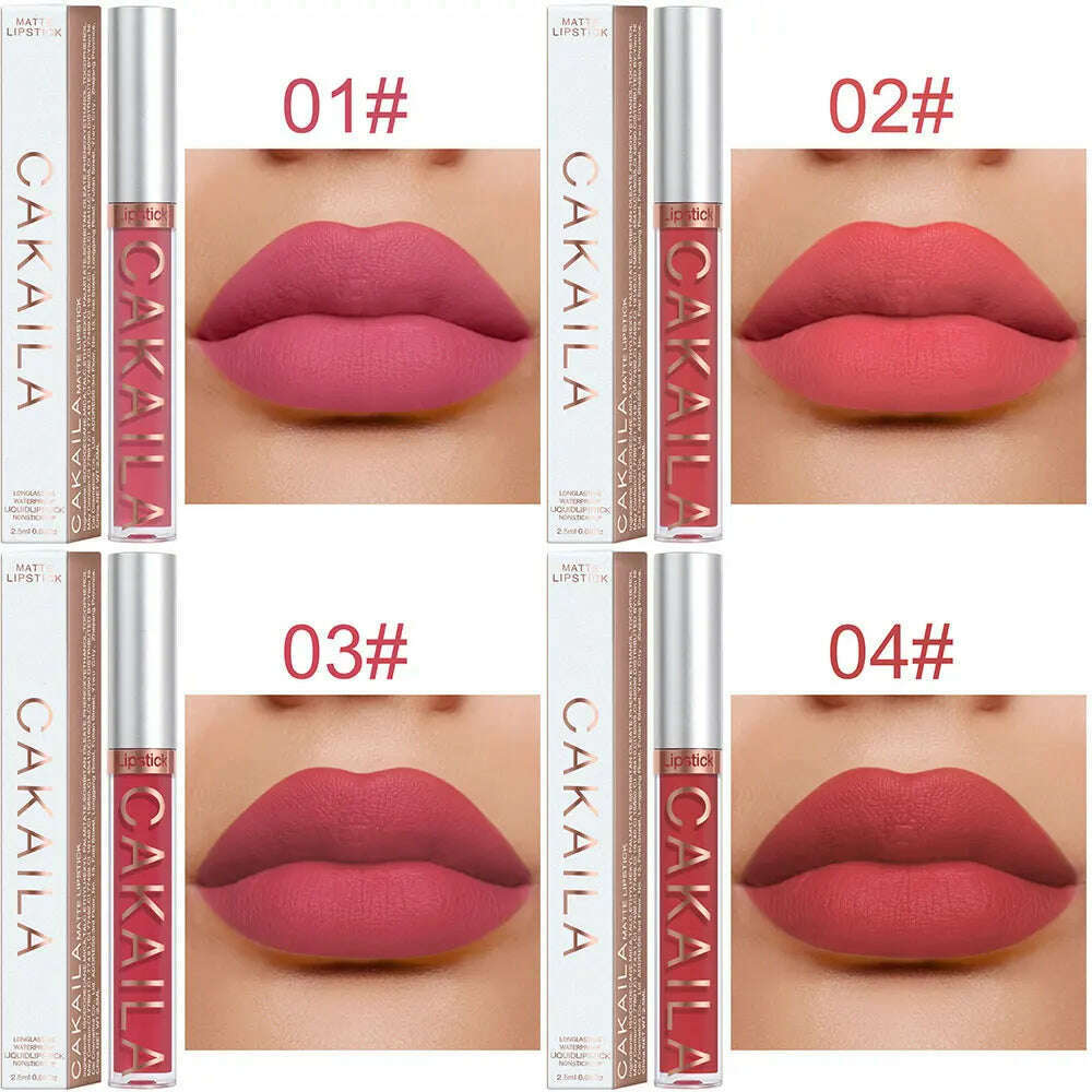 KIMLUD, 18 Colors Matte Lipgloss Wholesale Cheap Liquid Lipstick Makeup Lip Color Batom Long Lasting Sexy Red Pink Nude Lip Gloss Bulk, KIMLUD Womens Clothes