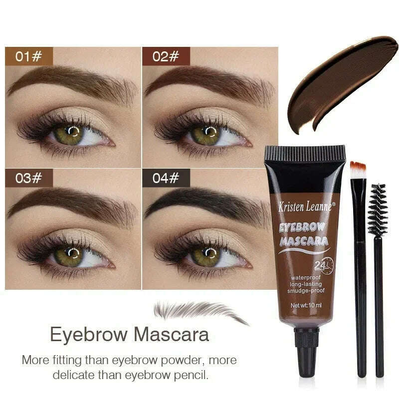 1PC Eyebrow Enhancers Cream Women Natural Liquid Dyeing Eyebrow Set Brow Tattoo Pigments Lasting Waterproof Eyebrow Gel - KIMLUD