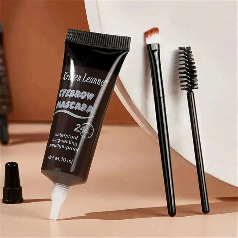 1PC Eyebrow Enhancers Cream Women Natural Liquid Dyeing Eyebrow Set Brow Tattoo Pigments Lasting Waterproof Eyebrow Gel - KIMLUD