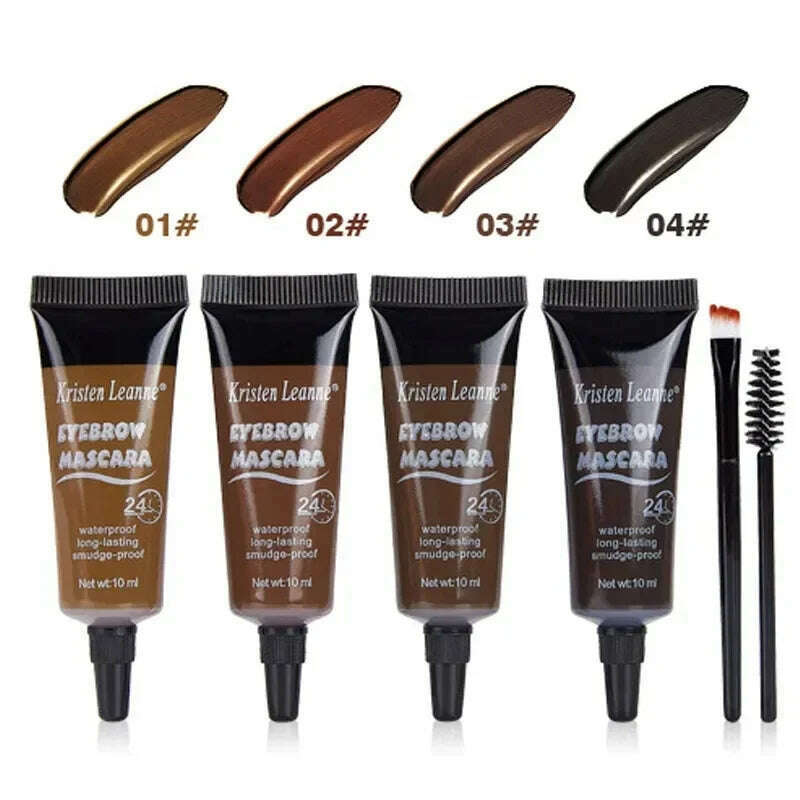 1PC Eyebrow Enhancers Cream Women Natural Liquid Dyeing Eyebrow Set Brow Tattoo Pigments Lasting Waterproof Eyebrow Gel - KIMLUD