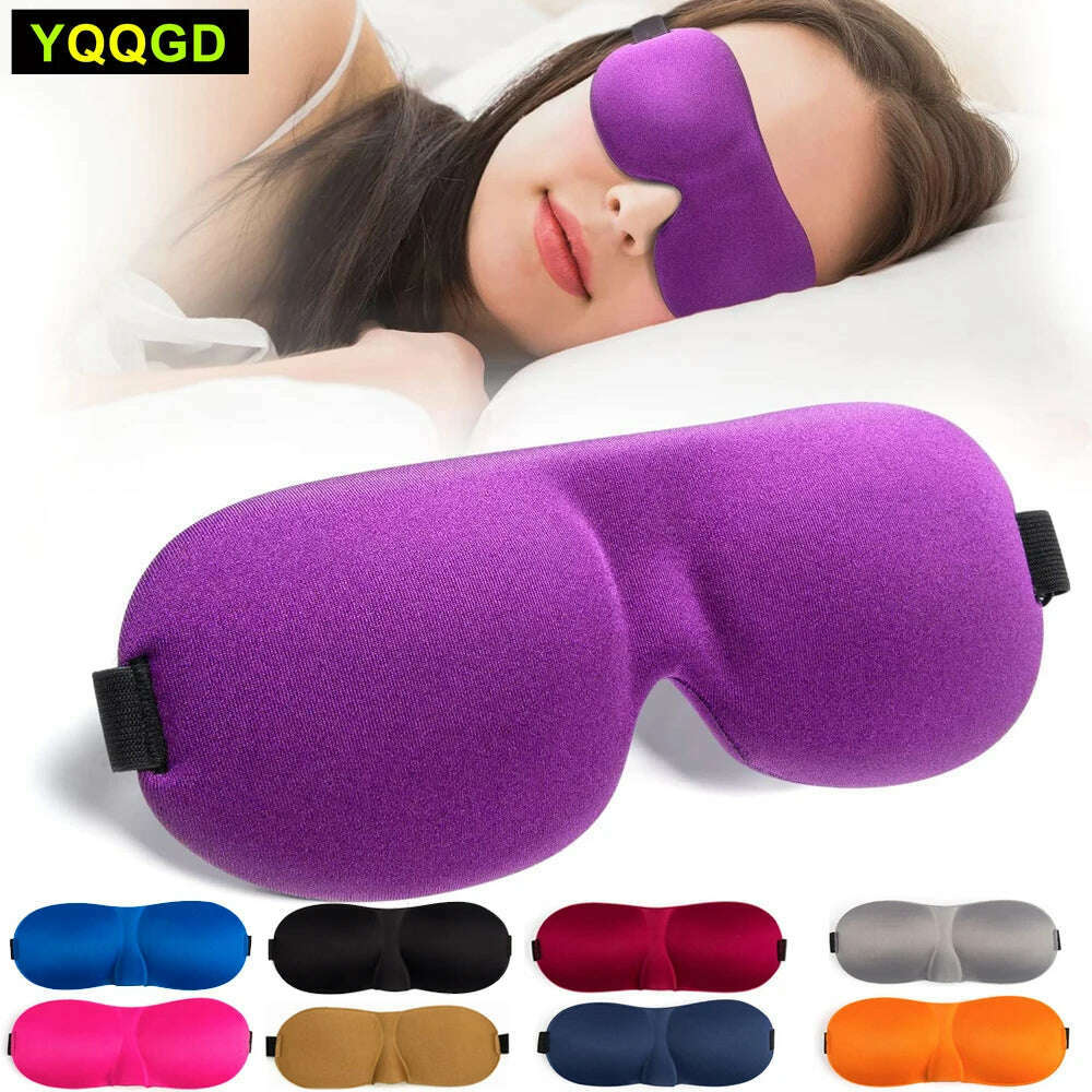 1Pcs 3D Sleep Mask Natural Sleeping Eye Mask Eyeshade Cover Shade Eye Patch Women Men Soft Portable Blindfold Travel Eyepatch - KIMLUD