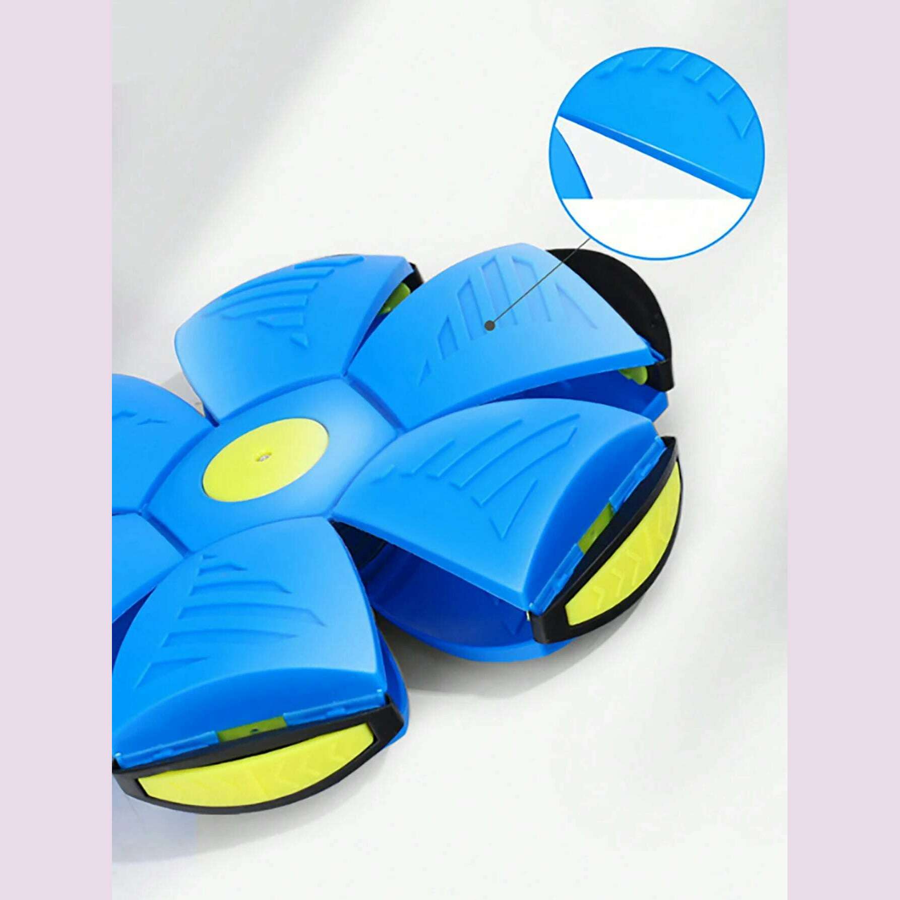 1pcs random color flying saucer deformation ball elastic stepping ball pet flying disc interactive pet training toy - KIMLUD