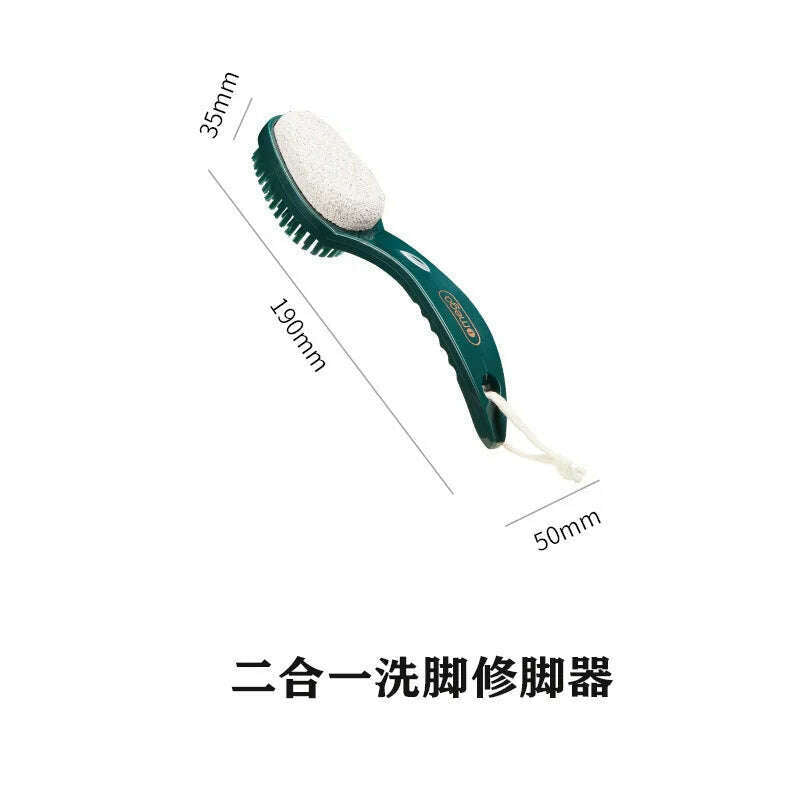 KIMLUD, 2-in-1 Foot Scrubbing Brush Foot Care Tool Heels Pedicure Tools Scrub Brush Pedicure Tools Double-sided Feet Grinding Stone, green, KIMLUD APPAREL - Womens Clothes