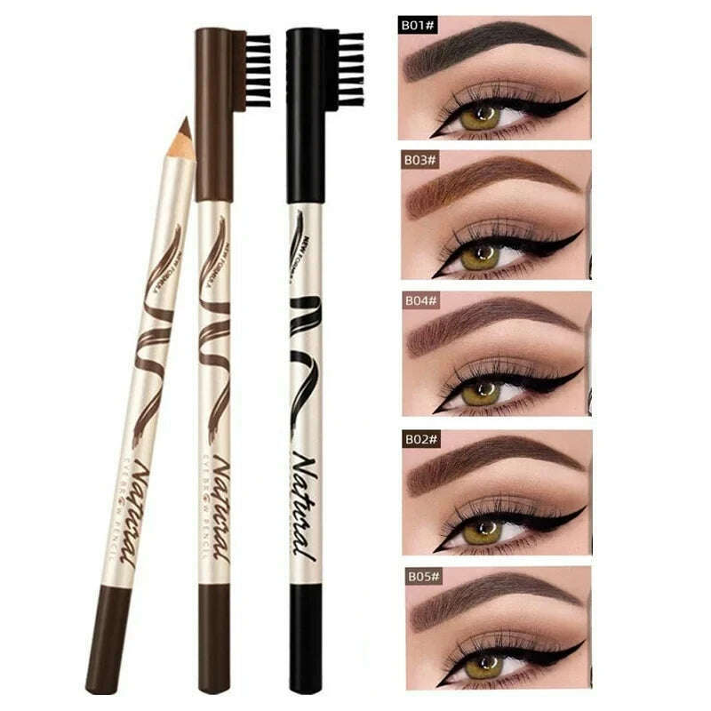 2 PCS Waterproof Eyebrow Pencil 5 Colors Eyebrow Pen for Women Beauty Cosmetic Eyebrow Pencil Cosmetics Tool - KIMLUD