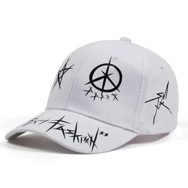 2019 new graffiti printing baseball cap 100%cotton fashion casual hat men and women adjustable sun caps hip hop dad hats - KIMLUD