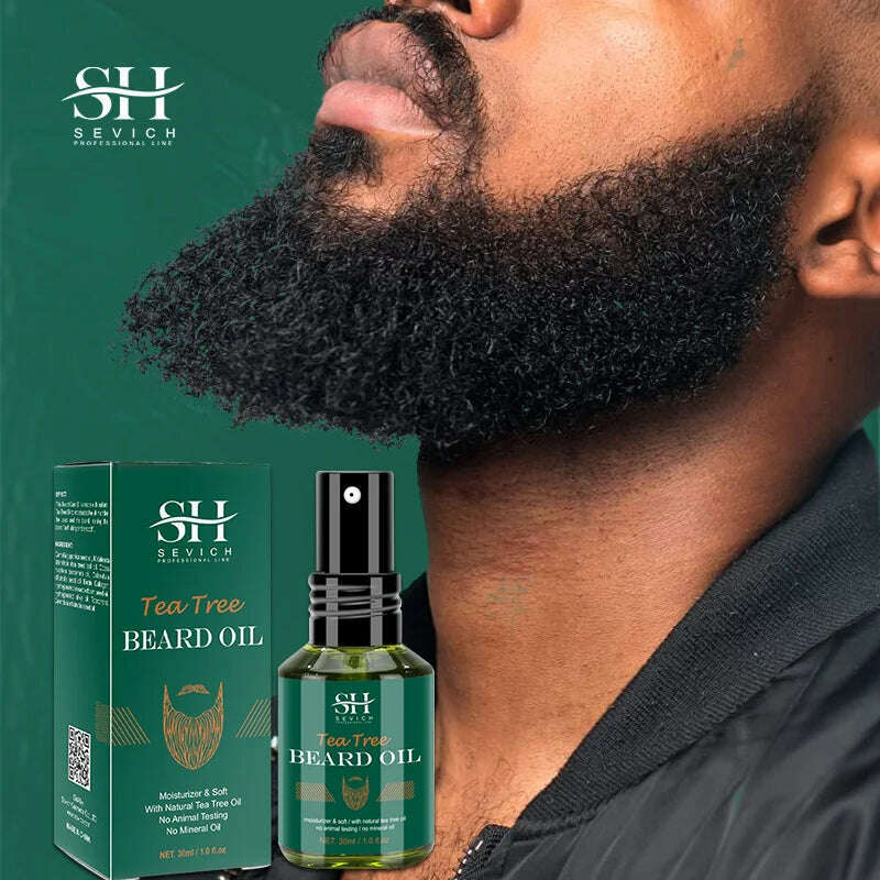 2023 Beard Growth Kit For Men Nourishing Moisturizing Moustache Growth Enhancer Oil Tea Tree Anti Hair Loss Shampoo Beard Care - KIMLUD