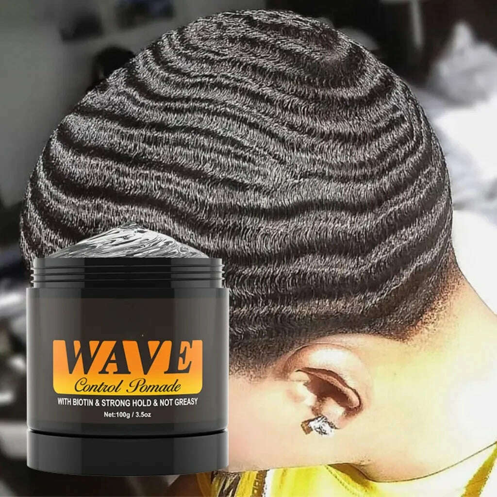 KIMLUD, 2023 Natural Wave Control for Black Men Strong Hold 360 Waves Layered Style Clay Wavy Grease Builder for Hair Silky Shine, KIMLUD Womens Clothes