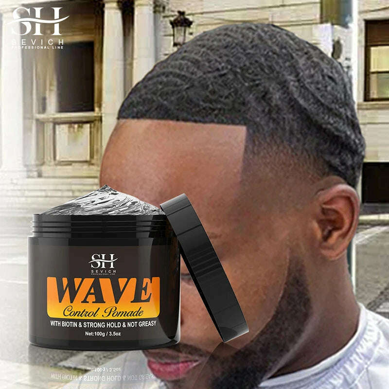 KIMLUD, 2023 Natural Wave Control Pomade for Black Men Strong Hold 360 Waves Layered Style Clay Wavy Grease Builder for Hair Silky Shine, KIMLUD Womens Clothes