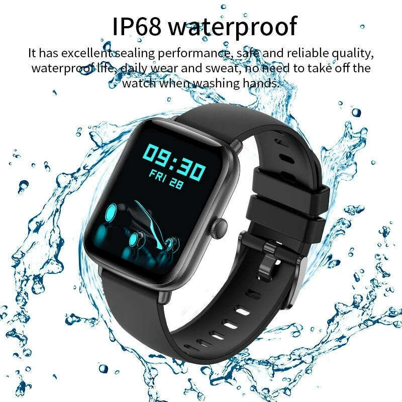 KIMLUD, 2023 New Bluetooth Heart Rate Monitor Smart Watch Men Full Touch Dial Call Fitness Tracker IP67 Waterproof Smartwatch Men women, KIMLUD Womens Clothes