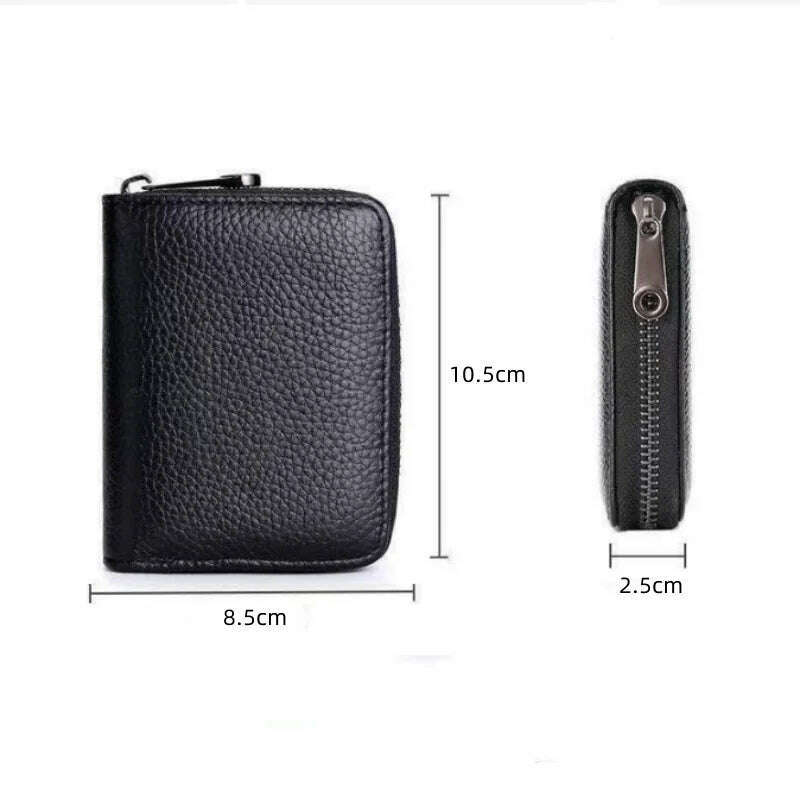 KIMLUD, 2023 New Mini Leather 20 Card Wallet Mini Leather Wallet Business Case Purse Holder RFID Blocking Carteira Masculina Porte Carte, KIMLUD Womens Clothes