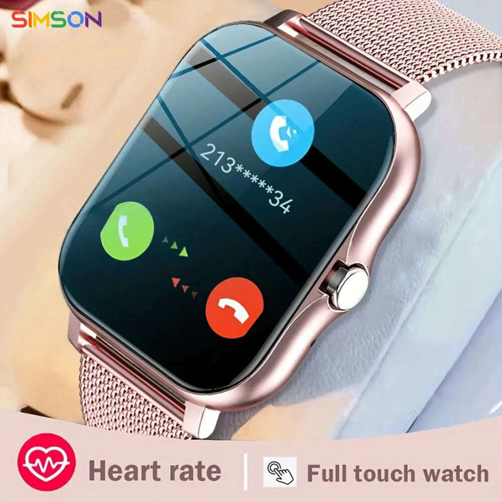 KIMLUD, 2023 NEW SmartWatch Android Phone 1.44" Color Screen Full Touch Custom Dial Smart Watch Women Bluetooth Call Smart Watch Men, KIMLUD Womens Clothes