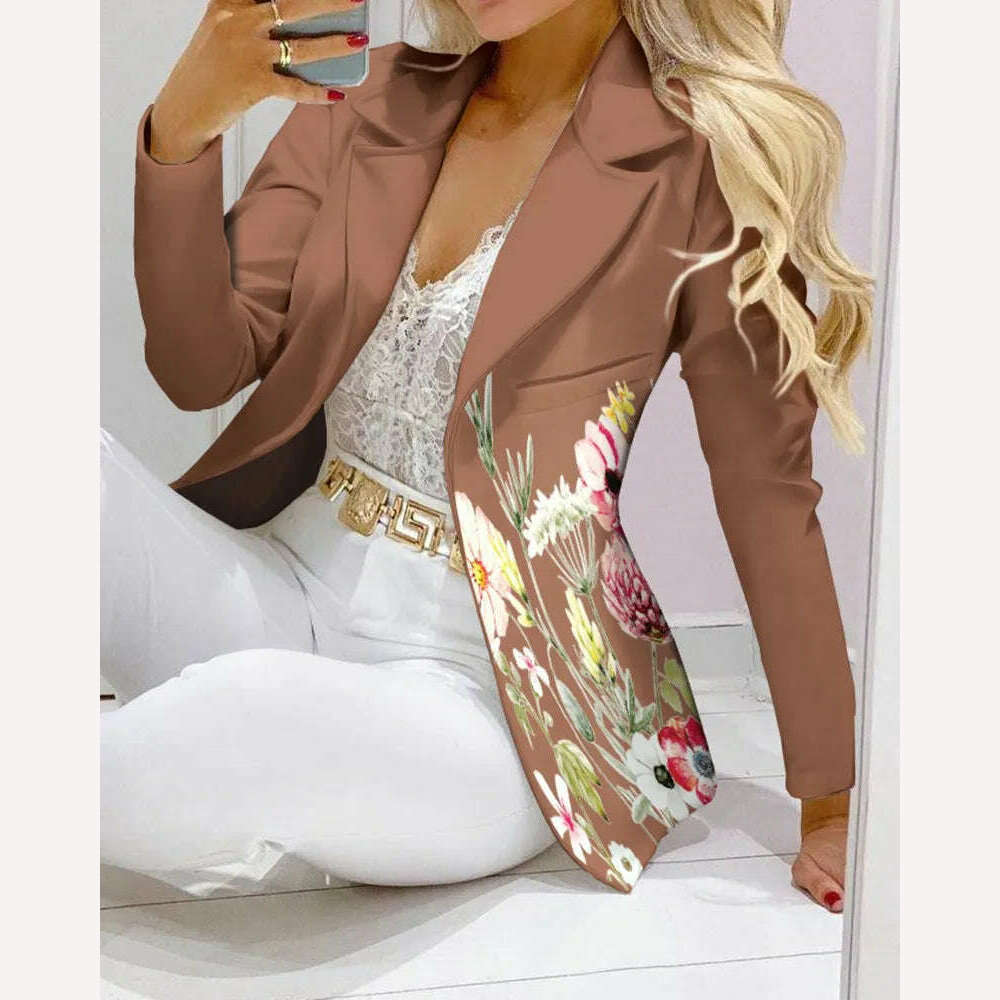 KIMLUD, 2023 Two Piece Set Women Formal Office Tracksuits For Ladies Outfits Lapel Collar Double Breasted Blazer Suit Pants Set Female, KIMLUD Womens Clothes