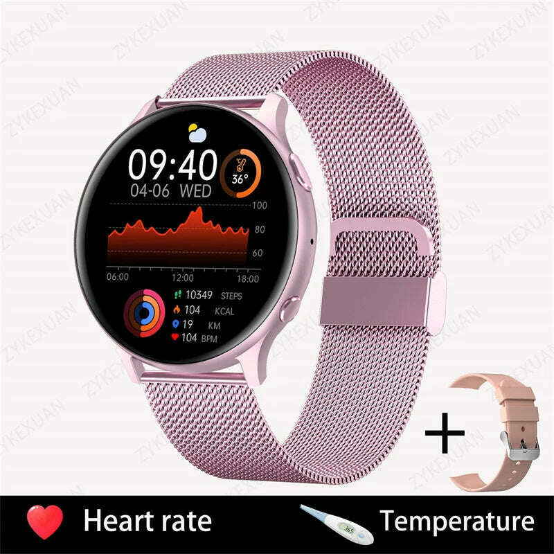 KIMLUD, 2024 Fashion Smart Watch Ladies Heart Rate Blood Pressure Custom Dial Sport Fitness Watch Men Woman Waterproof Smartwatch Women, KIMLUD Womens Clothes