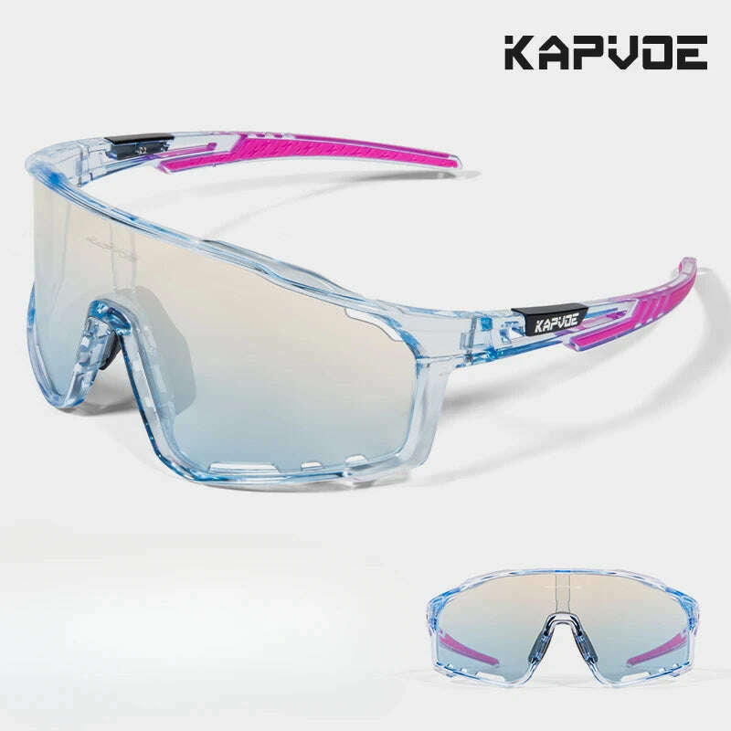 KIMLUD, 2024 Kapvoe Cycling Glasses for Men MTB Cycle Sunglasses Mountain Bike Bicycle Eyewear Women Sports Goggles Road Speed Skating, J-18 / 3lens, KIMLUD APPAREL - Womens Clothes