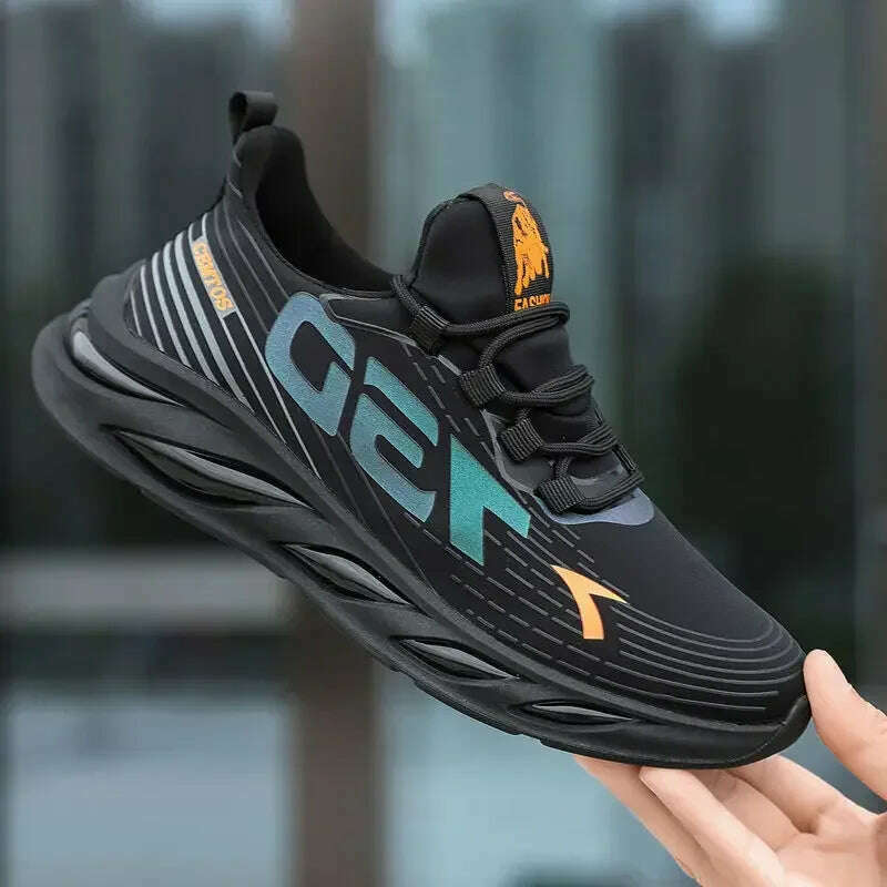 KIMLUD, 2024 Men's Sports and Casual Shoes Summer Fashion New Shoes Round Toe Black Spring Men's Shoes, KIMLUD Womens Clothes