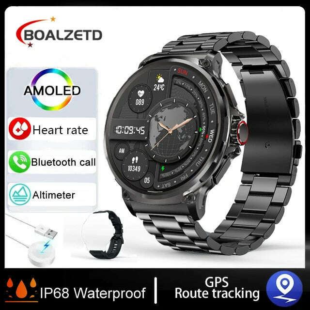 2024 New 1.85 Inch HD Bluetooth Call Smart Watch Men Sports Fitness Tracker Heart Monitor 710mAh Smartwatch For XIAOMI Android - KIMLUD