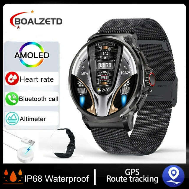 2024 New 1.85 Inch HD Bluetooth Call Smart Watch Men Sports Fitness Tracker Heart Monitor 710mAh Smartwatch For XIAOMI Android - KIMLUD