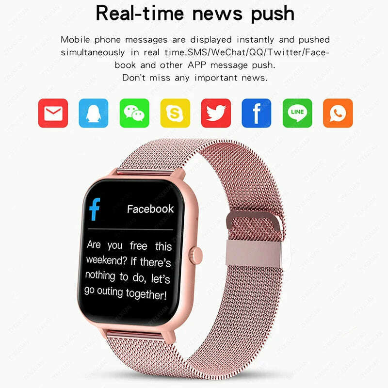 KIMLUD, 2024 New Bluetooth Call Smart Watch Women Men Heart Rate Blood Oxygen Voice Assistant 100+Sports Ladies Smartwatch For Xiaomi, KIMLUD Womens Clothes