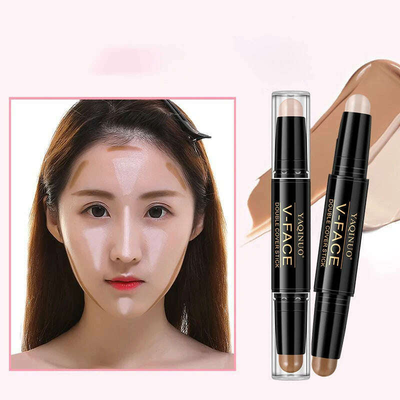 KIMLUD, 2024 New Hot Face Foundation Concealer Pen Long Lasting Dark Circles Corrector Contour Concealers Stick Cosmetic Makeup, Light coffee, KIMLUD Womens Clothes