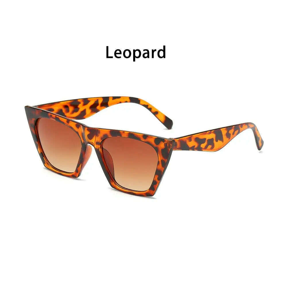 KIMLUD, 2024 Oversized Square Brand Sunglasses Women Vintage Big Frame Women Sun Glasses Fashion Cycling Goggle Shades For Men UV400, B-leopard, KIMLUD Womens Clothes