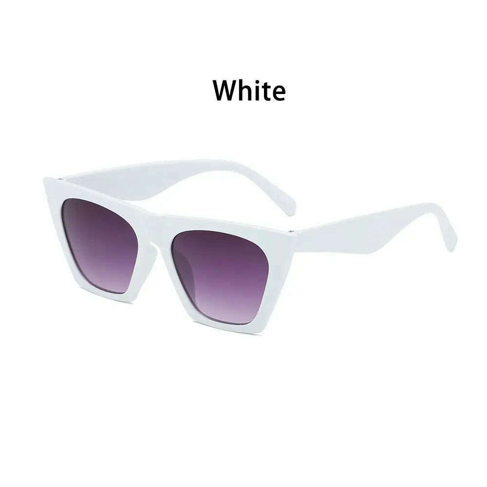 KIMLUD, 2024 Oversized Square Brand Sunglasses Women Vintage Big Frame Women Sun Glasses Fashion Cycling Goggle Shades For Men UV400, B-white, KIMLUD Womens Clothes