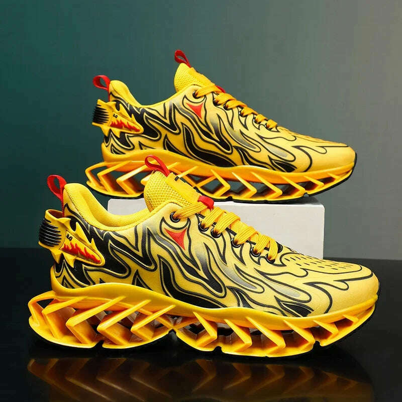 KIMLUD, 2024 Trend Blade Running Mens Shoes Men Casual Male Sneakers Women Sport Zapatos De Mujer Hombre Plus Size 46 Zapatillas Sneaker, B1810yellow / 42, KIMLUD APPAREL - Womens Clothes