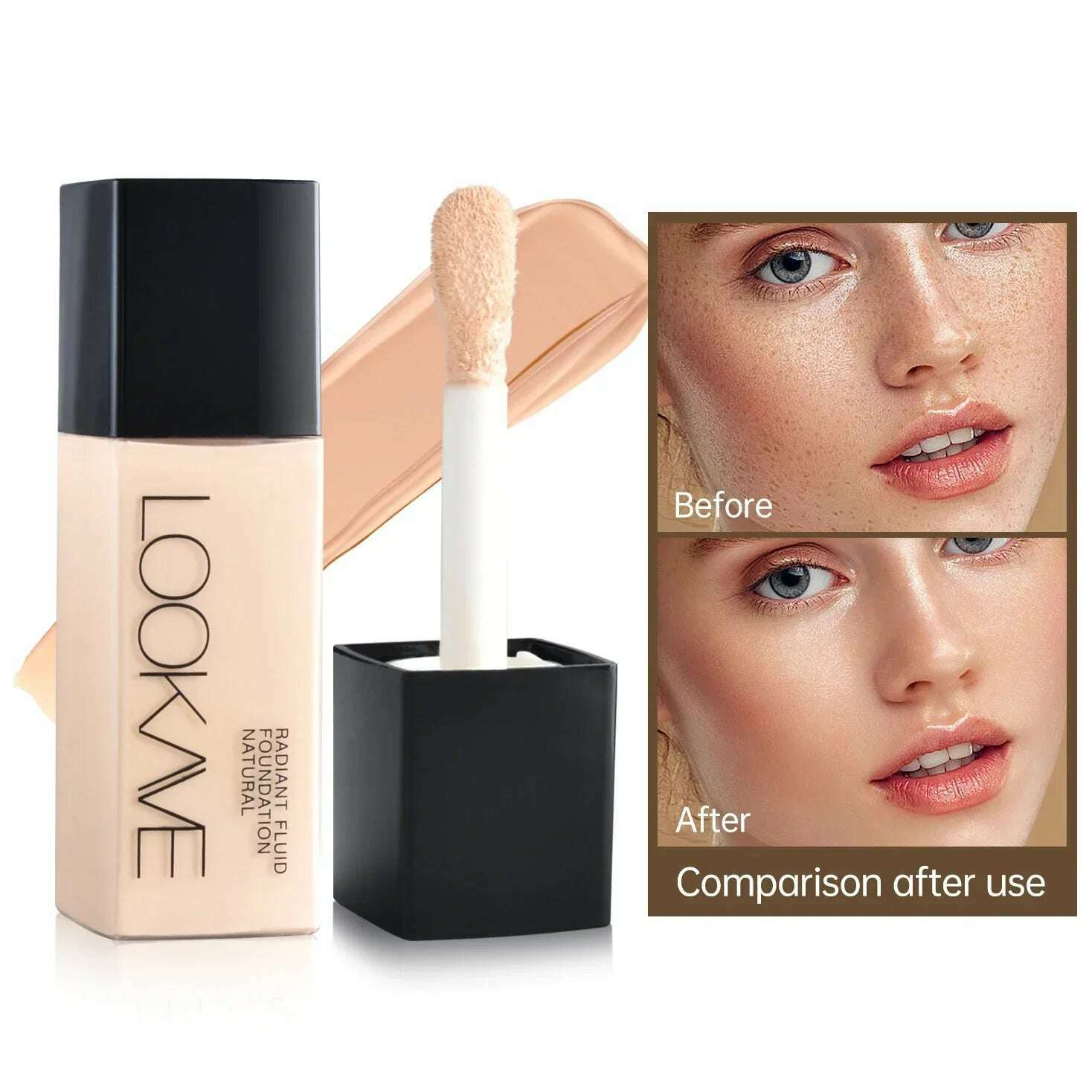 21g Liquid Foundation Long Lasting Full Coverage Matte Moisturizing Eveness Dark Beige Concealer Cream Base Makeup Cosmetics - KIMLUD