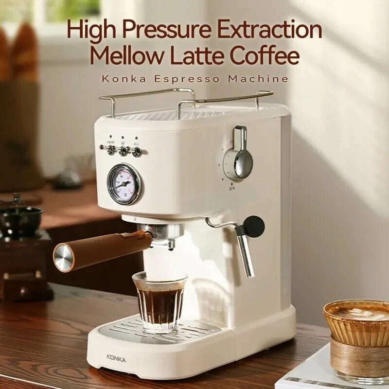 KIMLUD, 220V 1100W 1.2L Italian Coffee Machine Semi-automatic Extraction Espresso Machine Household Small Handle Capsule Coffee Machine, KIMLUD Womens Clothes