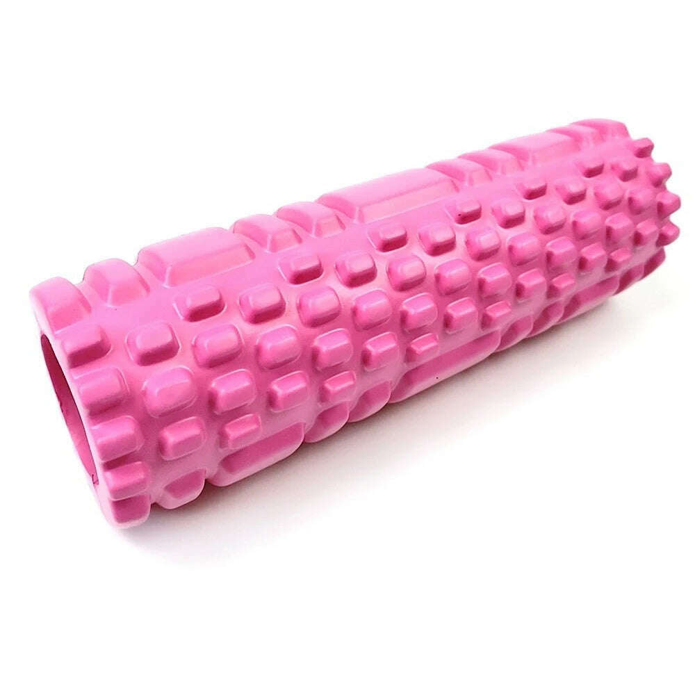 KIMLUD, 26cm Yoga Column Gym Fitness Pilates Foam Roller Exercise Back Massage Roller Yoga Brick Home Fitness Equipment, rose red, KIMLUD Womens Clothes