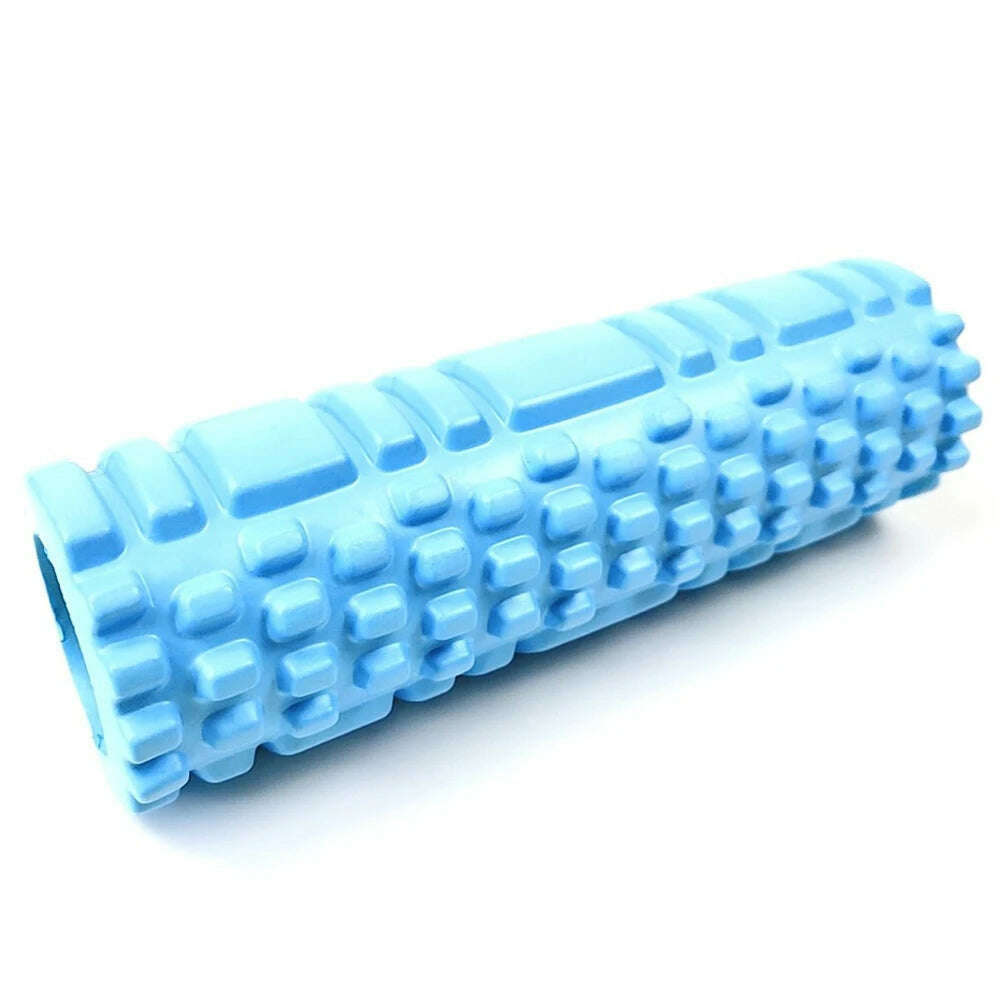 KIMLUD, 26cm Yoga Column Gym Fitness Pilates Foam Roller Exercise Back Massage Roller Yoga Brick Home Fitness Equipment, blue, KIMLUD Womens Clothes