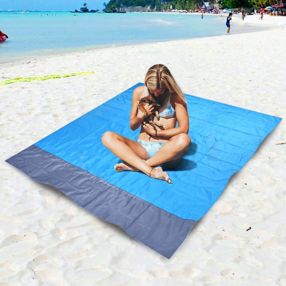 KIMLUD, 2x2.1m Waterproof Beach Blanket Outdoor Camping Blanket Portable Picnic Mat Camping Ground Mat Mattress, KIMLUD Womens Clothes