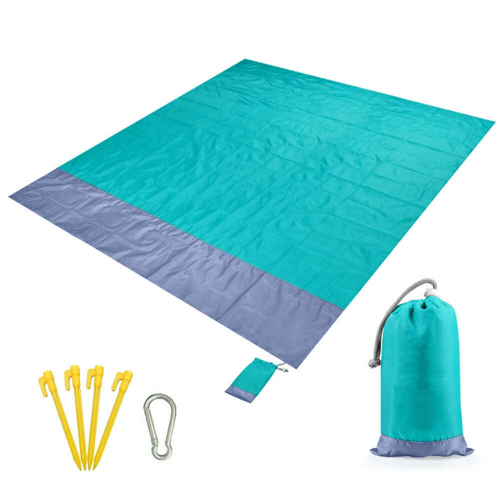 KIMLUD, 2x2.1m Waterproof Beach Blanket Outdoor Camping Blanket Portable Picnic Mat Camping Ground Mat Mattress, KIMLUD Womens Clothes