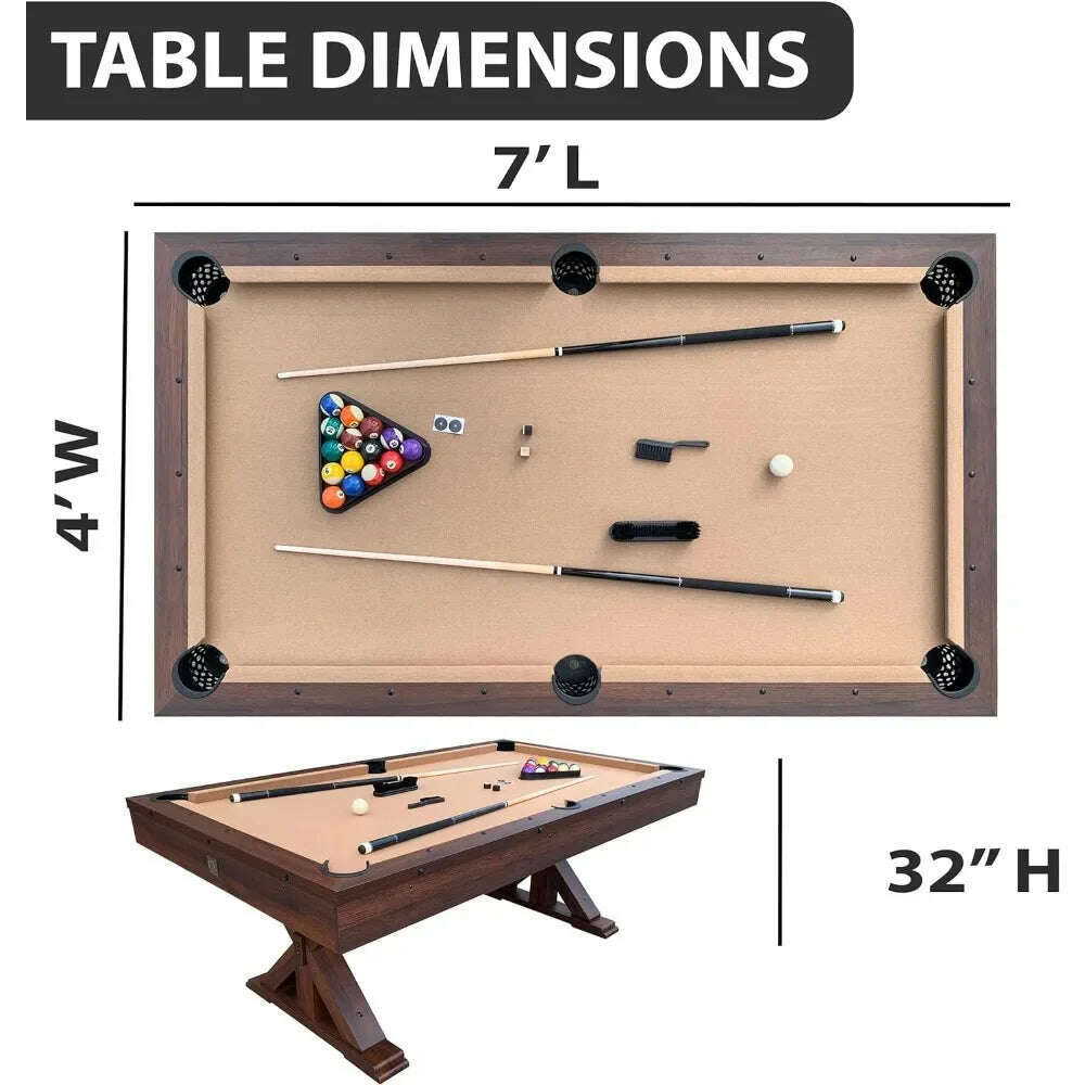 KIMLUD, 3 in 1 Multi Game Pool Table with Dining Top Pool  Ping Pong  Combo, 7 FT Includes Pool Table Accessories and Tennis, KIMLUD Womens Clothes