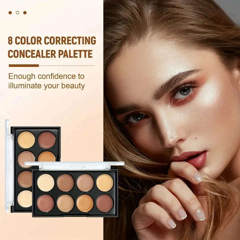 3 in 1 palette, contour concealer, long lasting, covers skin imperfections, creates a perfect and natural 3D makeup look - KIMLUD