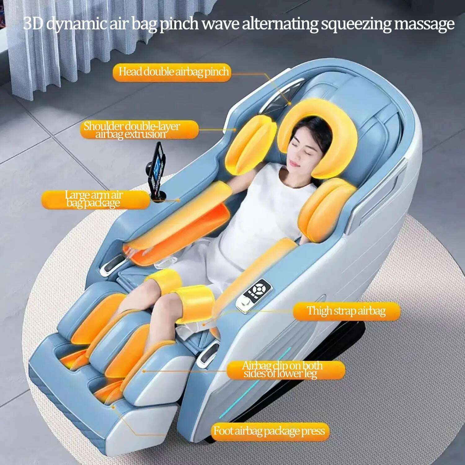 KIMLUD, 3  Year Warranty UKLife 4D SL-Track Full Body Air Bag Zero Gravity  Luxury Electric Massager Chairs For Office  Massage Sofa, KIMLUD Womens Clothes