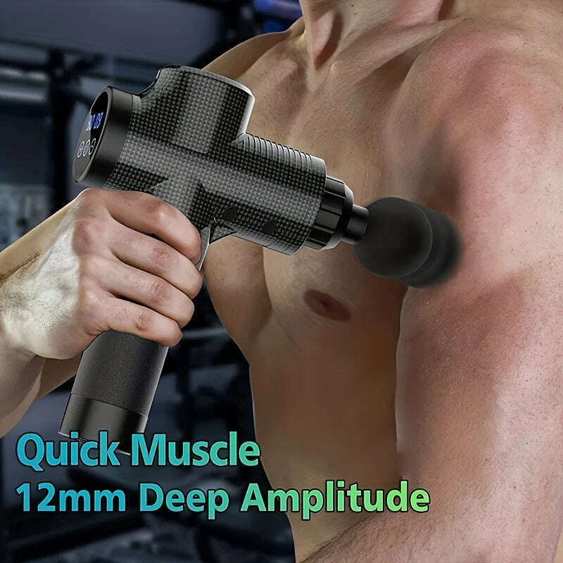 30 Level Massage Gun Fascia Deep Muscle Relax Body Neck Massager Electric Fitness Equipment Noise Reduction Male Female - KIMLUD